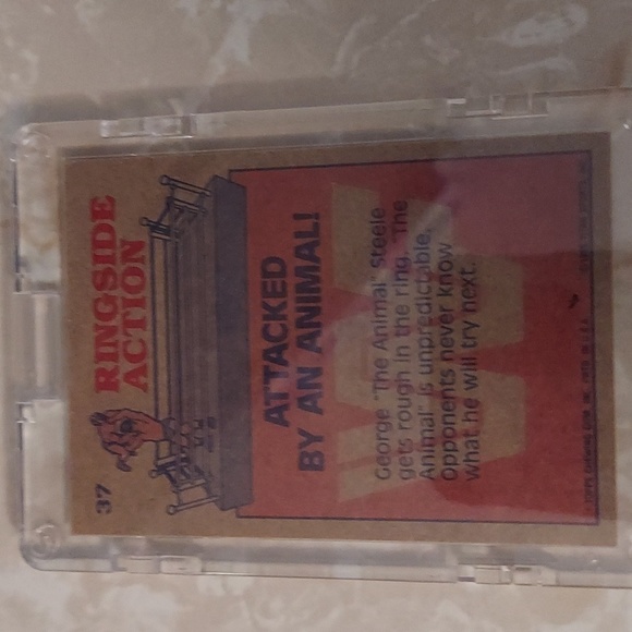 1985 Topps WWF Attacked By An Animal-George "the animal" Steele - Picture 4 of 5